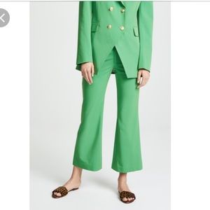 LAVEER sz 2 Crop Kelly green trouser w/gold button